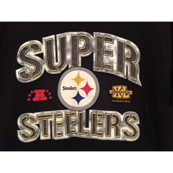 PITTSBURGH STEELERS SUPER BOWL XL SIZE MEDIUM REEBOK T-SHIRT - Picture 2 of 3